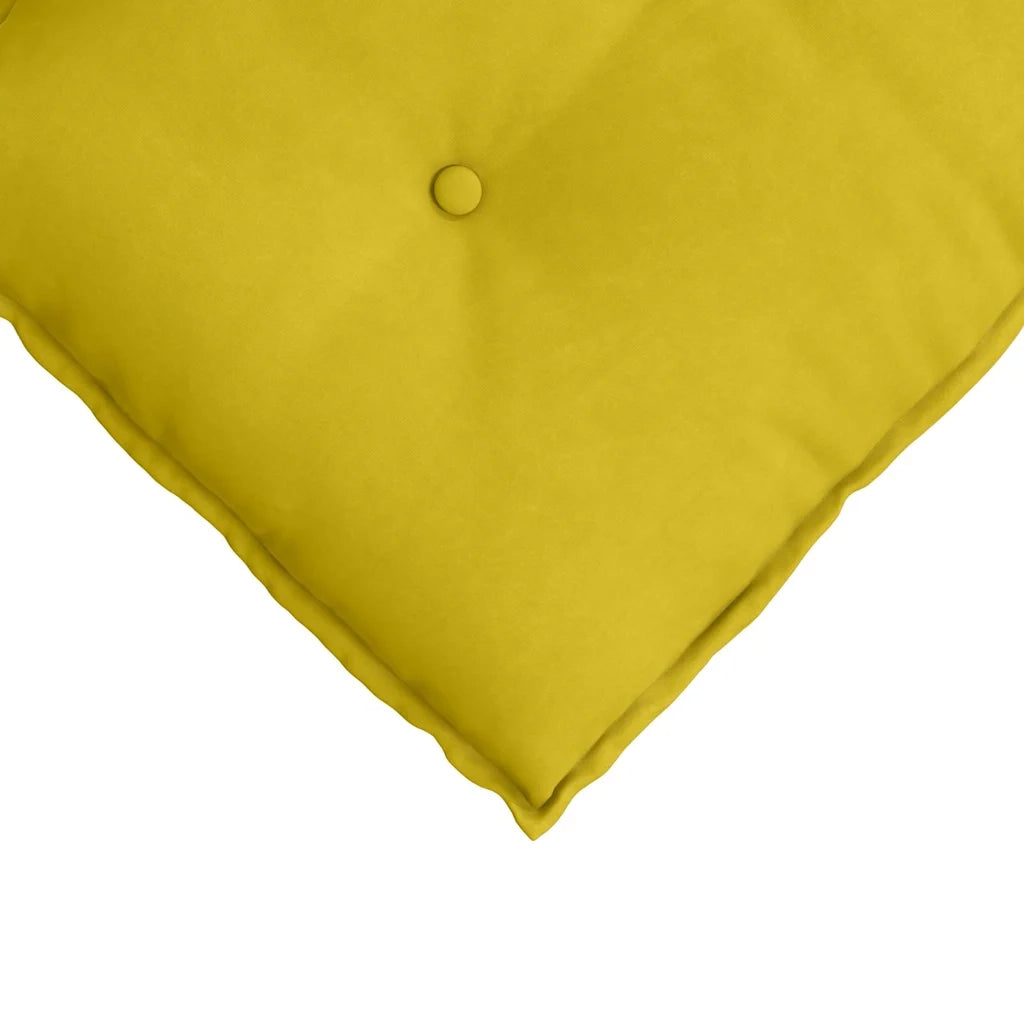 Cuscino per Schiena | Cuscino dorsale Giallo 80 x 50 cm Tessuto in Cords