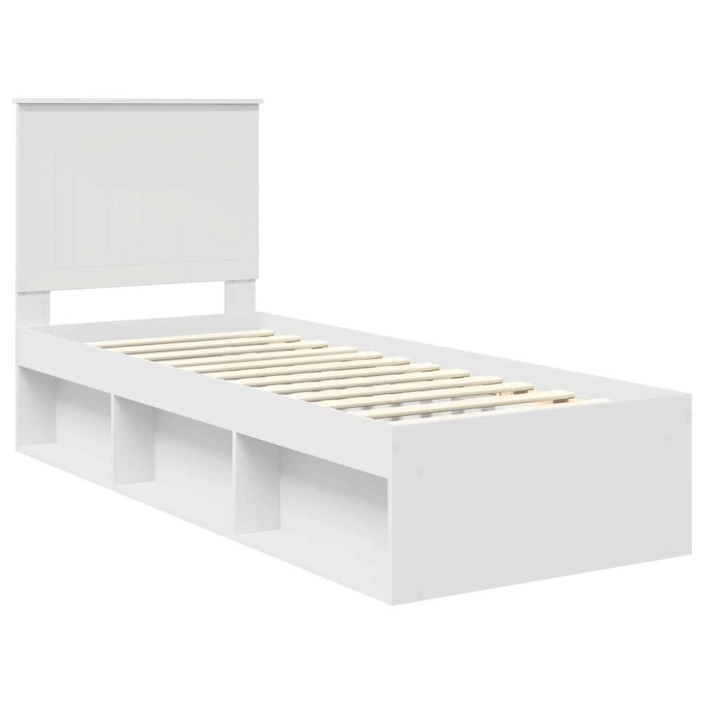 Struttura del letto Bianco 75 x 190 cm Pino massello 3411073