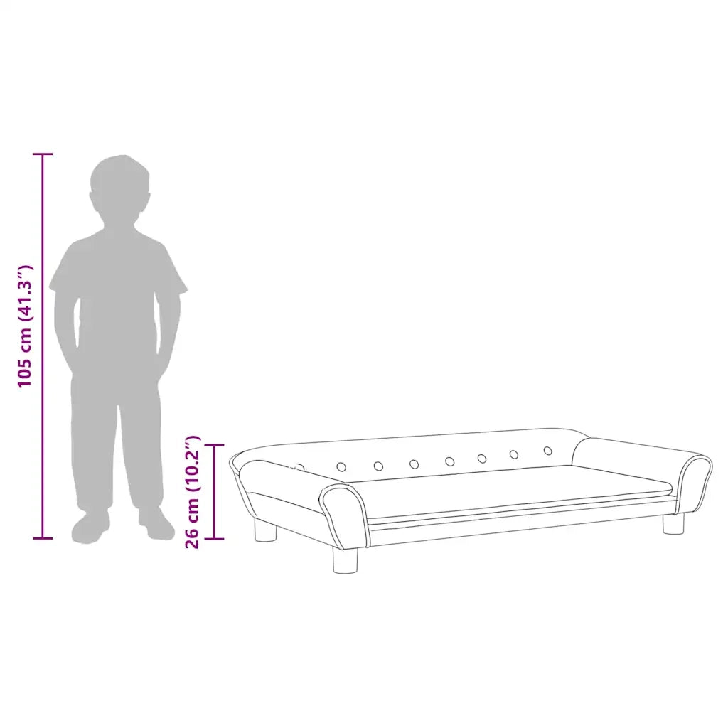 Divano per Bambini-Sofa-Divanetto Rosa 100x50x26 cm in Velluto