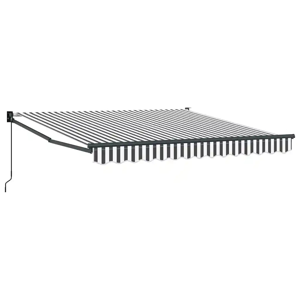 Tenda da Sole Antracite e Bianca 3x2,5 m Tessuto e Alluminio 3216108