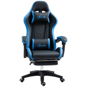 Sedia da Ufficio Gaming ¨C Zephmum ¨C Blu e Nero con Schienale e Supporto Lombare