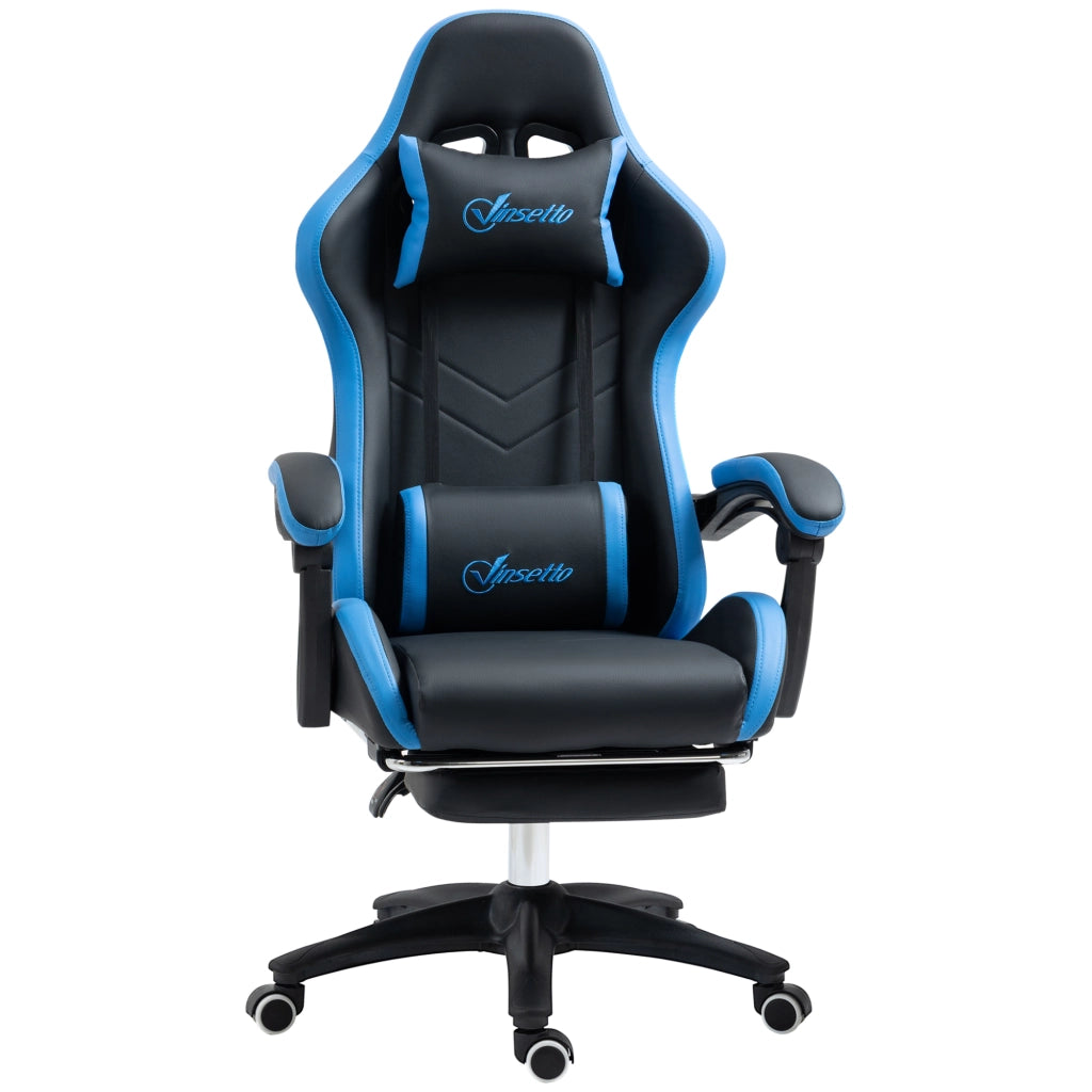 Sedia da Ufficio Gaming ¨C Zephmum ¨C Blu e Nero con Schienale e Supporto Lombare