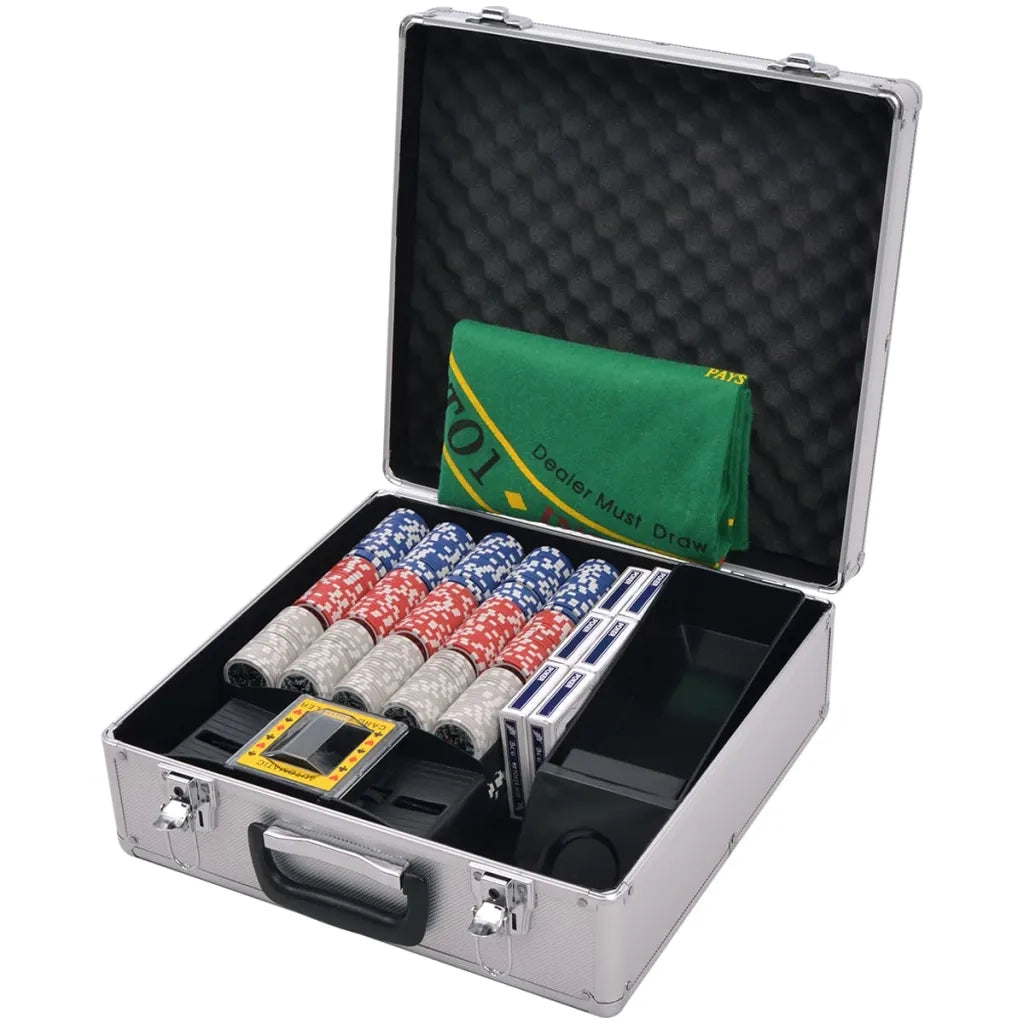 Set da Poker/Blackjack con 600 Chips Laser Alluminio CFW5333653