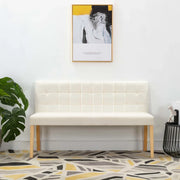 Panca-Sgabello 140 cm Crema in Velluto