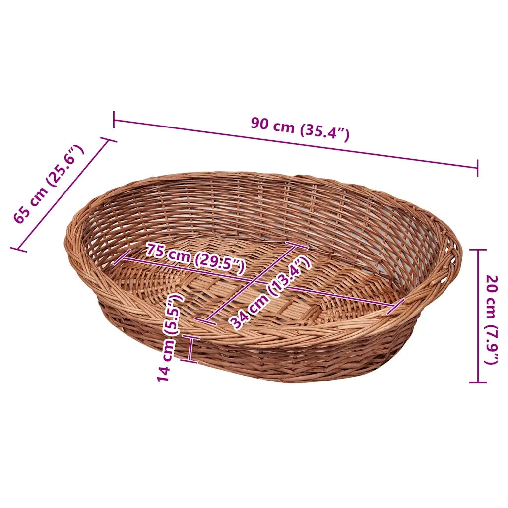Cesto per Cani/Lettino in Vimini Naturale 90 cm CFW5113200