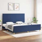 Giroletto senza Materasso Blu 200x200 cm in Tessuto
