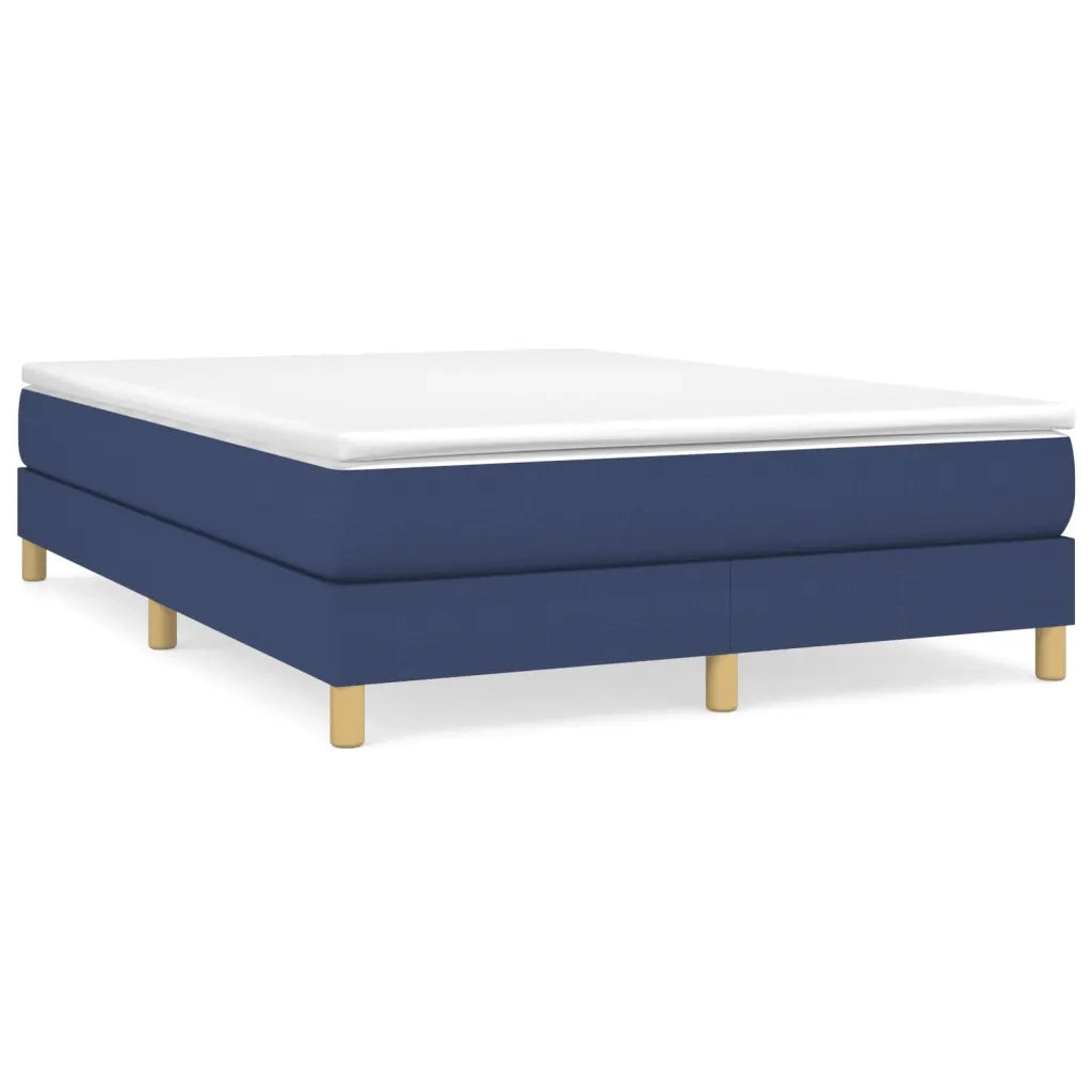 Struttura Letto a Rete a Molle Blu 140x200 cm in Tessuto 3120620