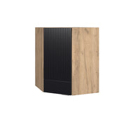 Mobile angolare da cucina Fame-Line Nero rigato/Rovere dorato 57 cm Vicco