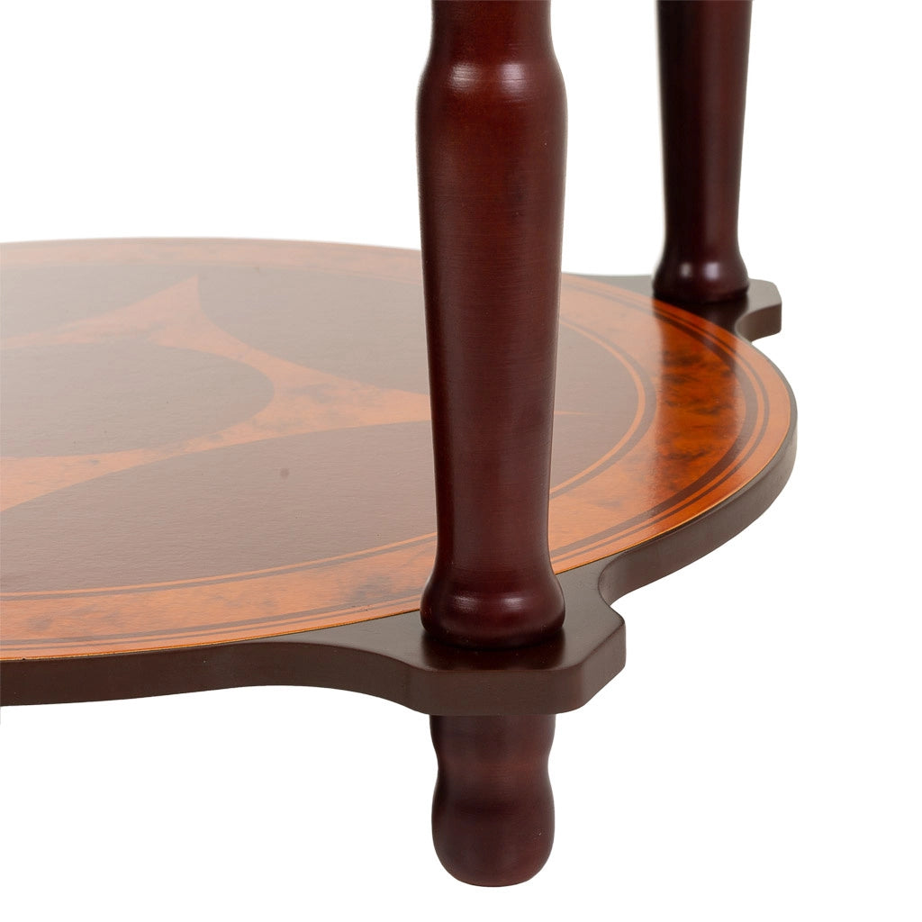 Tavolino in legno rosso 60x60x49h