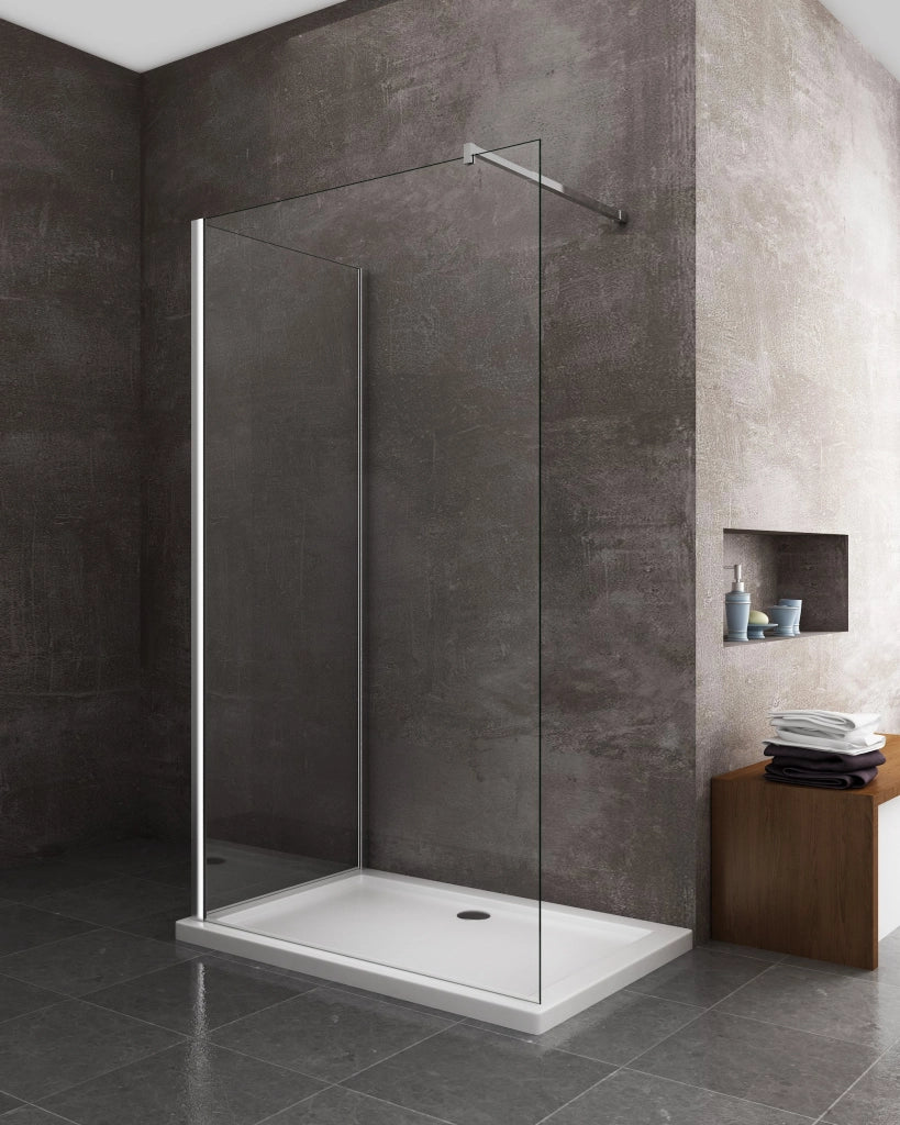 Parete Doccia Walk-in Angolare Doppio Vetro 8 mm Reversibile 68-70 x 98,5-100,5 H 200 cm