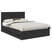 Letto matrimoniale | Letto per adulti | Struttura del letto Nero 160 x 200 cm Legno Ingegnerizzato