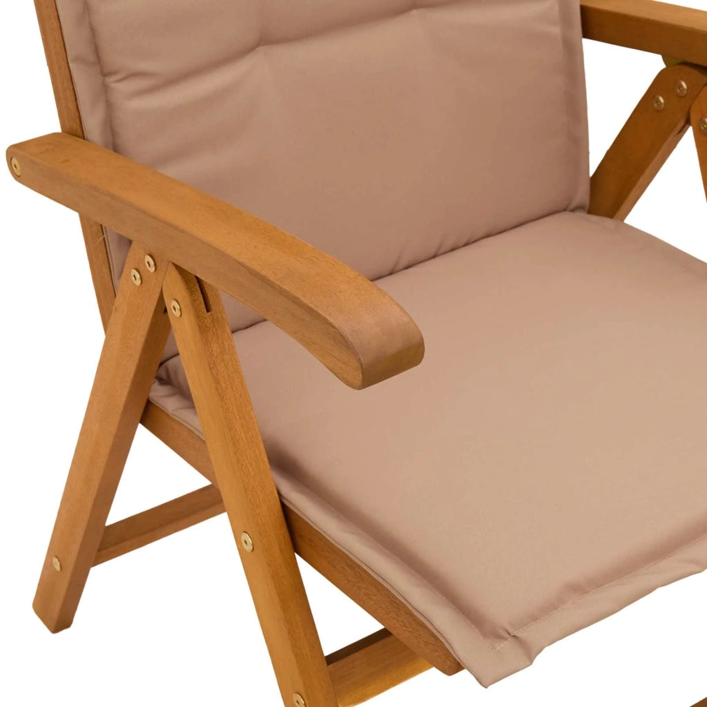 Set da pranzo da giardino 7 pezzi Naturale 3434503
