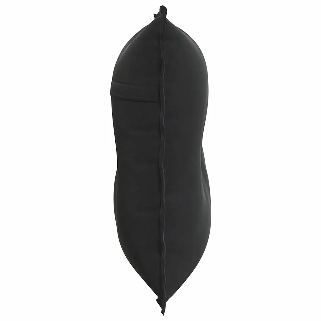Cuscino per Schiena Nero 80 x 50 cm Tessuto in Cords 42014724