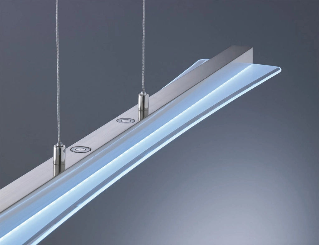 Lampada a sospensione LED RL Smash cromata 100 cm