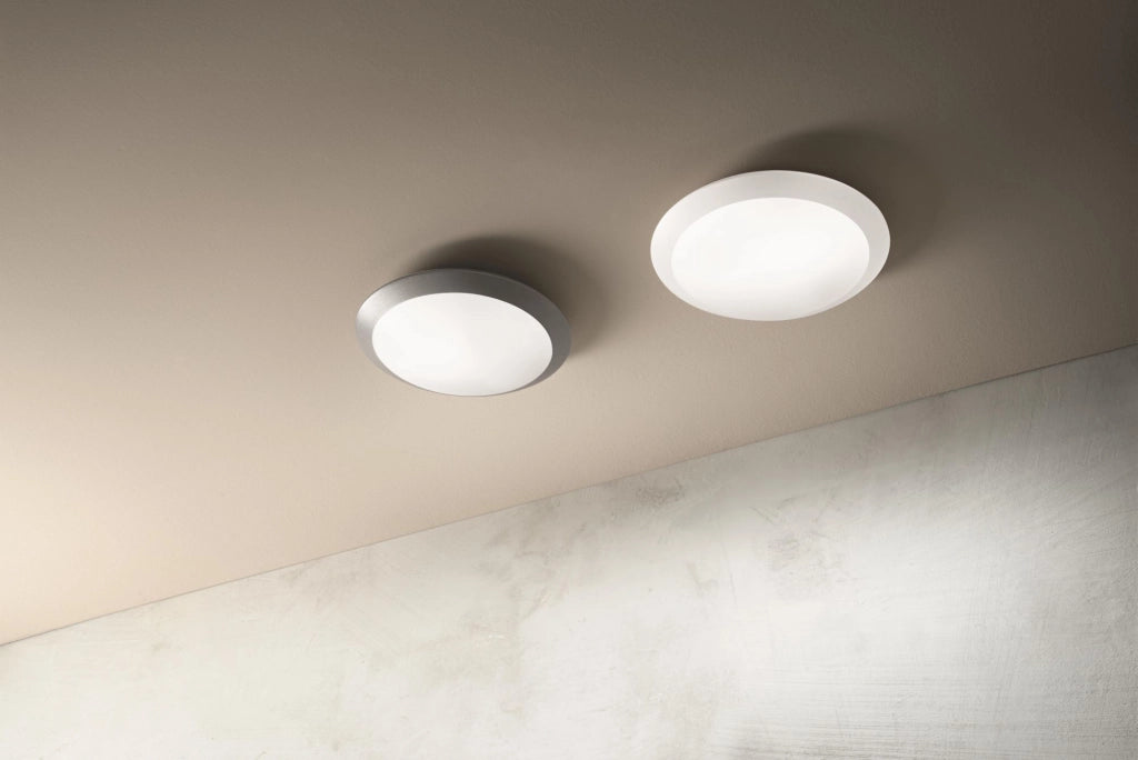 PLAFONIERA BASE SILVER  D.30CM 2LUCI ATTACCO E27 IP65