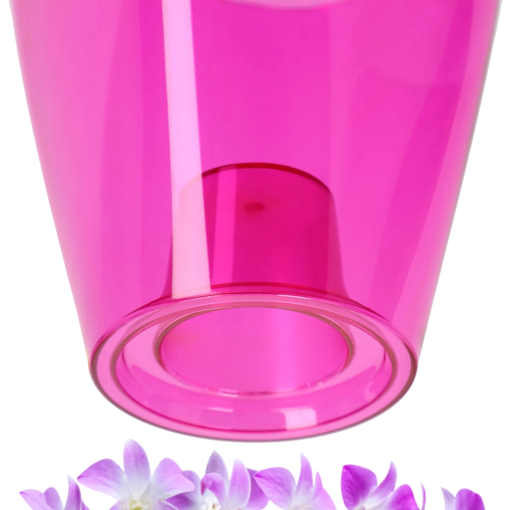 Vaso da fiori KADAX per orchidee, in plastica, rosa tinta unita, 9 cm