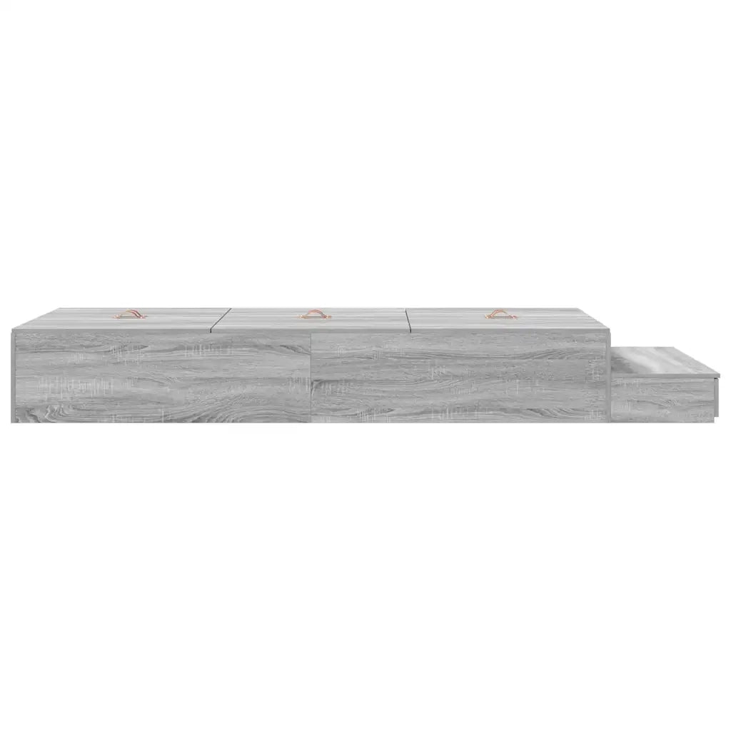 Struttura letto con contenitore-Giroletto con contenitore Grigio Sonoma 100 cm