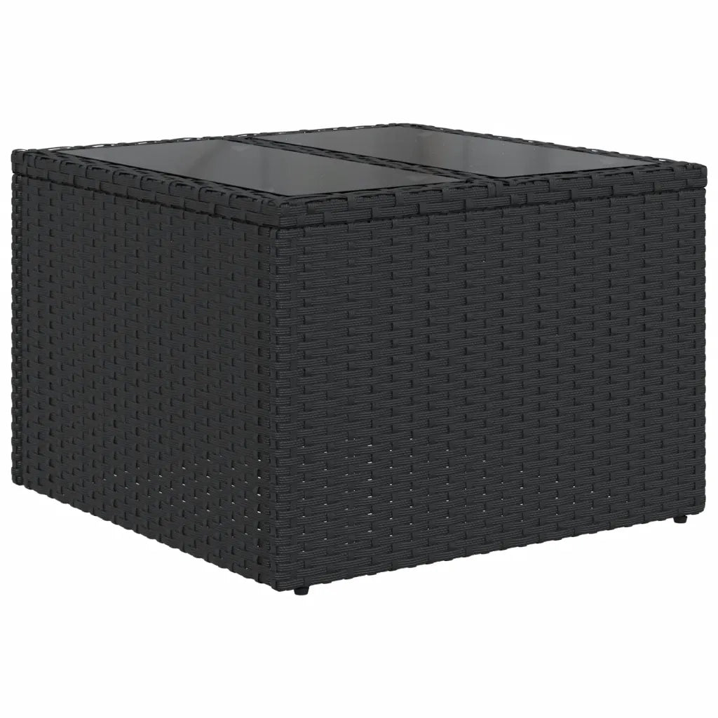 Set Divani da Giardino 5 pz | Set Salotto da Giardino con Cuscini in Polyrattan Nero