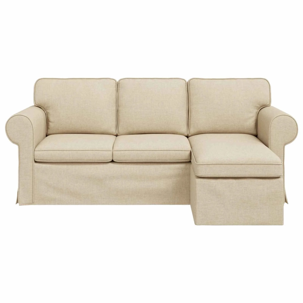Divano Crema 195 x 138 x 80 cm Tessuto 42024332