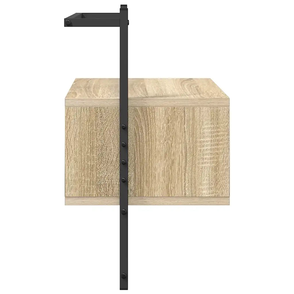 Comodino | Armadio da Notte | Mobiletto da notte a Muro Rovere Sonoma 35x30x51 cm Legno Multistrato