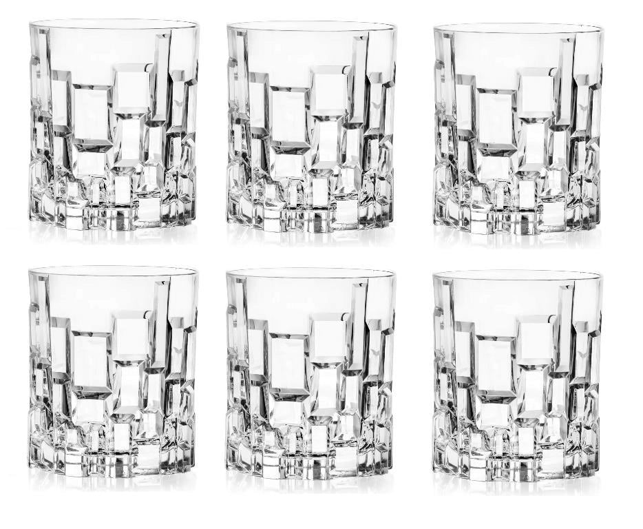 Set 6 Bicchiere da Tavola Whisky Acqua Vino Etna RCR Cristallerie