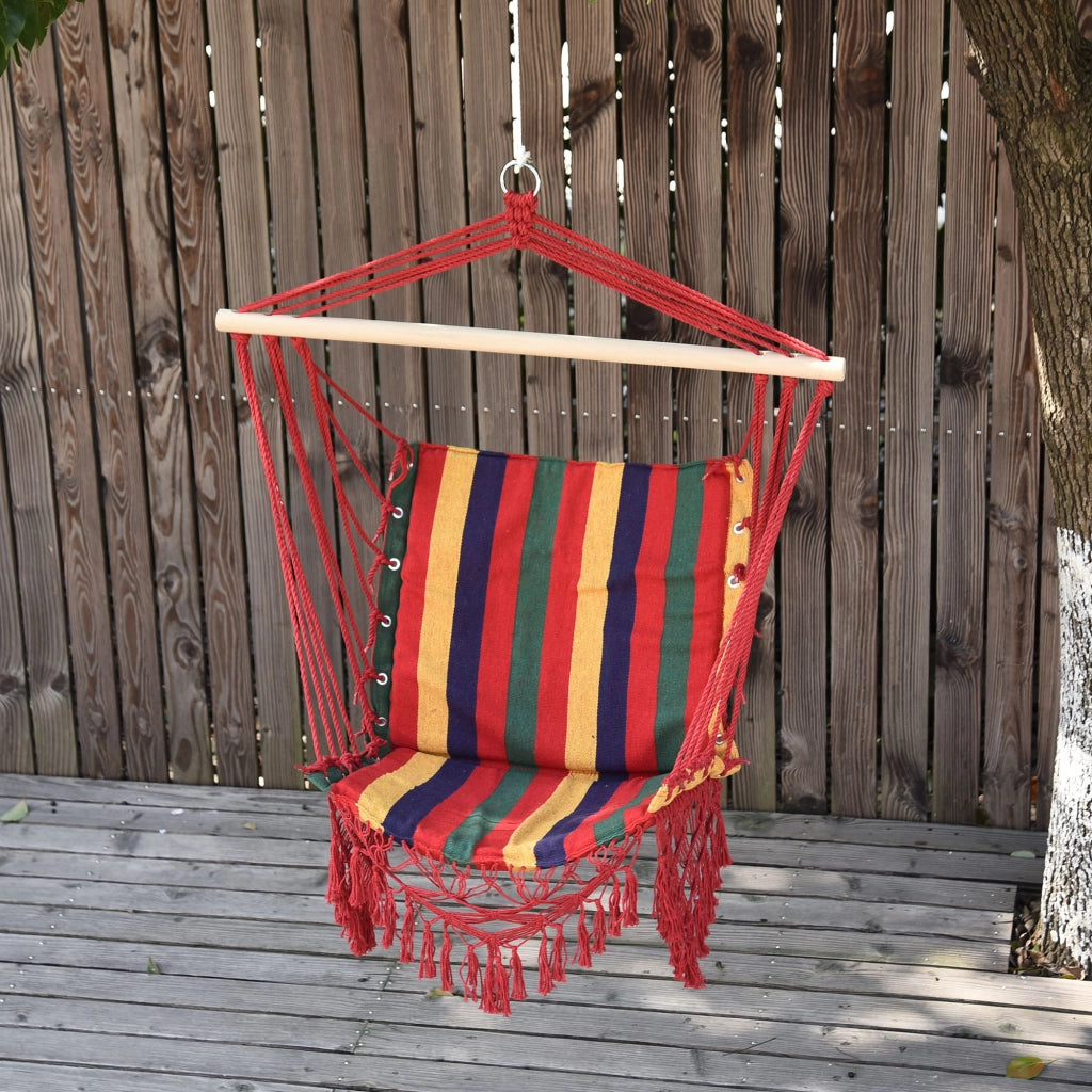 Sedia a dondolo sospesa ¨C zephmum ¨C Multicolor, tessuto di cotone e poliestere, 100x60x100 cm