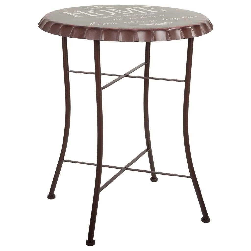 Tavolo rotondo in metallo nero d60x71h cm