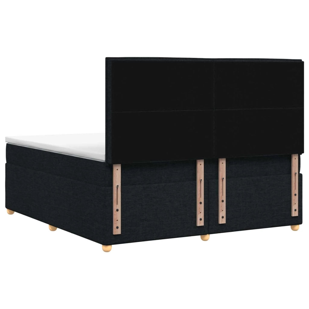 Letto box spring con materasso Nero 180 x 200 cm Tessuto 3455401