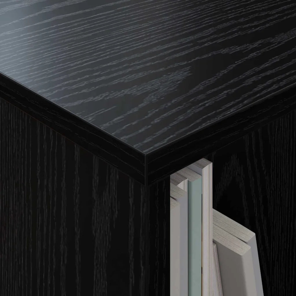 Scaffale per riviste Rovere Nero 68,5 x 30 x 45 cm 890985