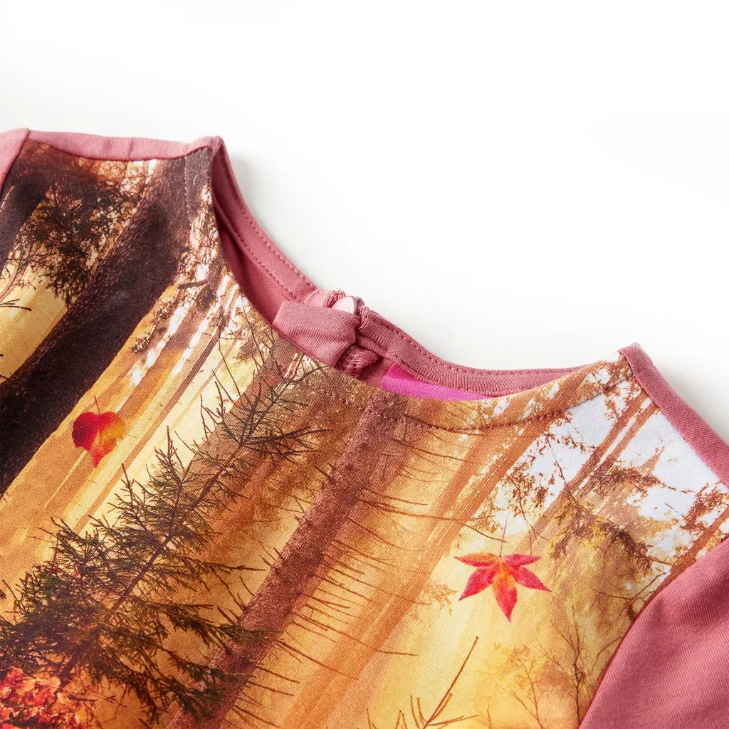 Abito da Bambina a Maniche Lunghe Rosa Antico 116 CFW6684959