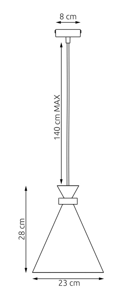 Lampada a sospensione ZERO nera legno 1xE27 Emibig