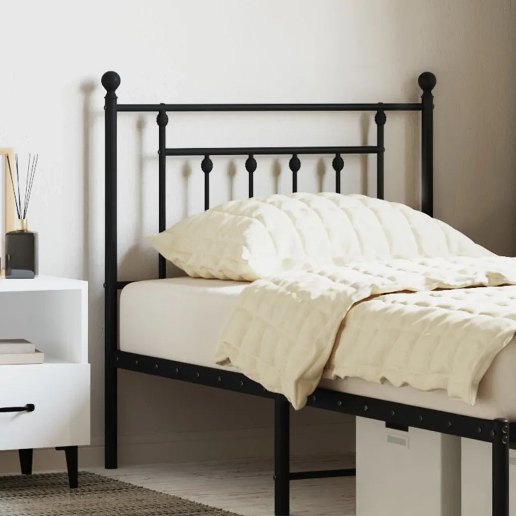 Testiera | Testata di Ricambio in Metallo Nero 80 cm