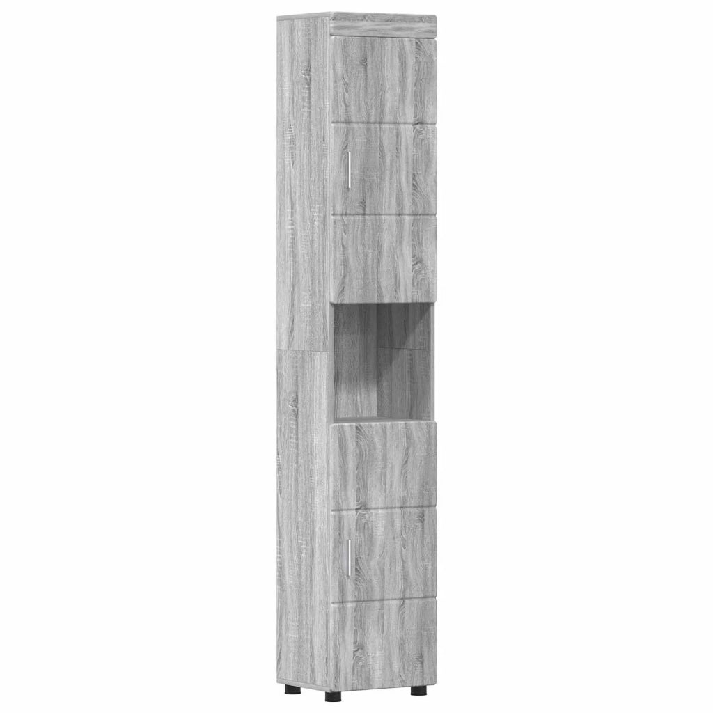 Set di Armadi da Bagno TULUM Grigio Sonoma 37 x 31,5 x 203 cm 880357