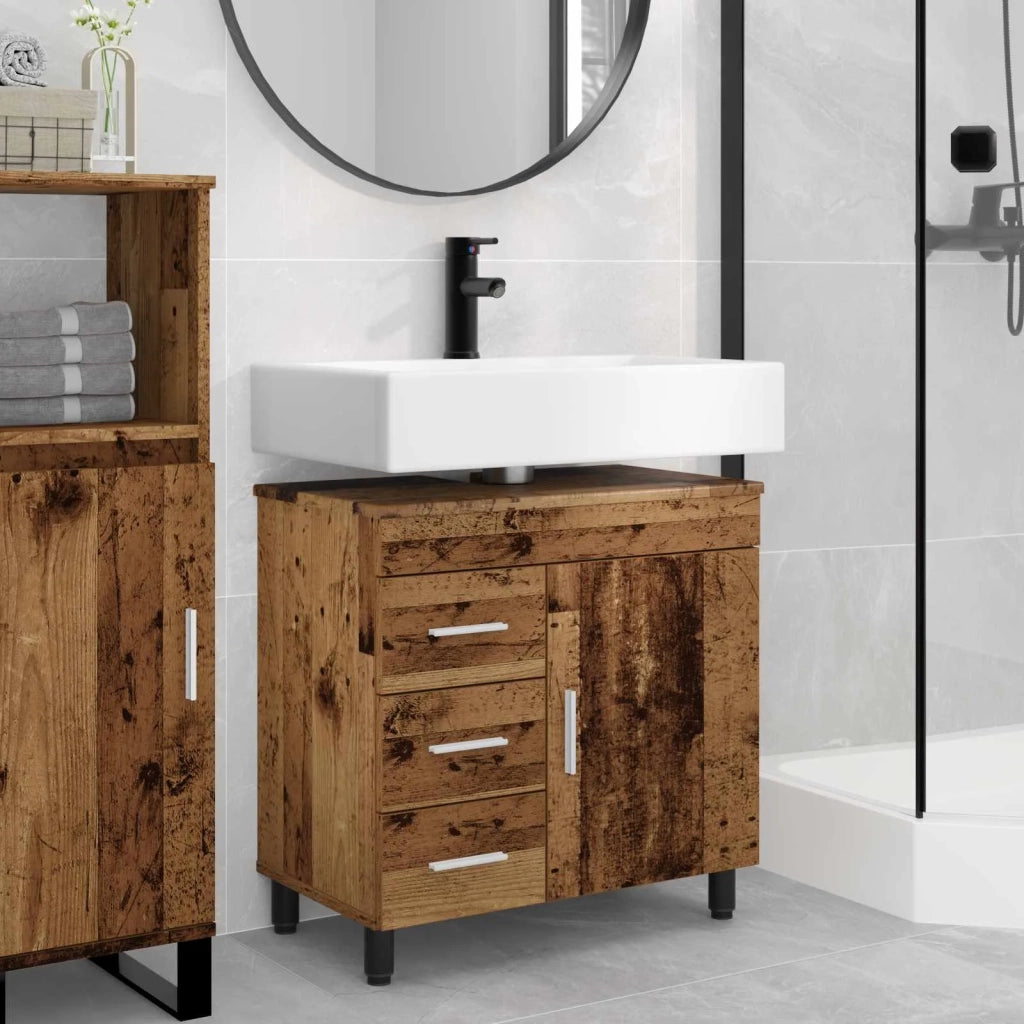Mobiletto da Bagno | Armadio da bagno Legno antico 60 x 35 x 60 cm