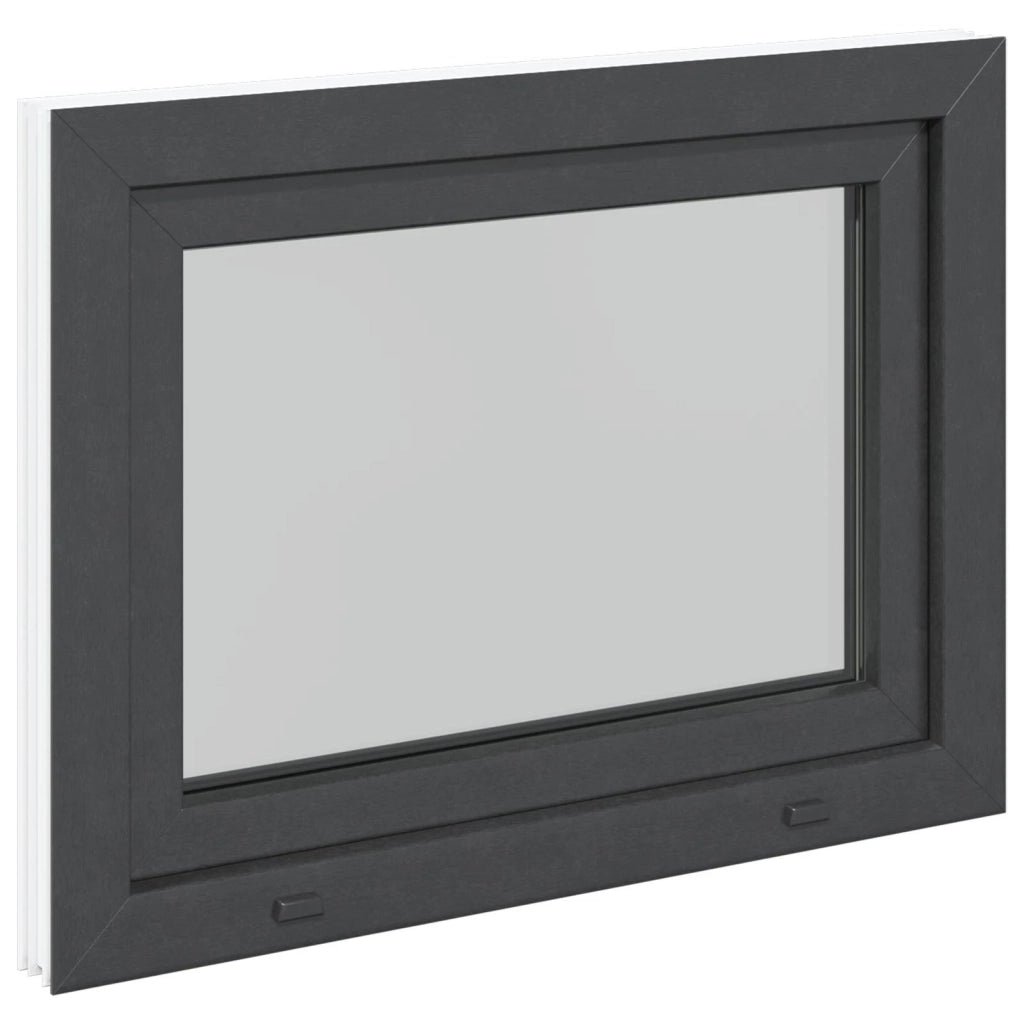 Finestra per Soffitta RISOR 80 x 50 cm PVC e Vetro Antracite CFW4289137