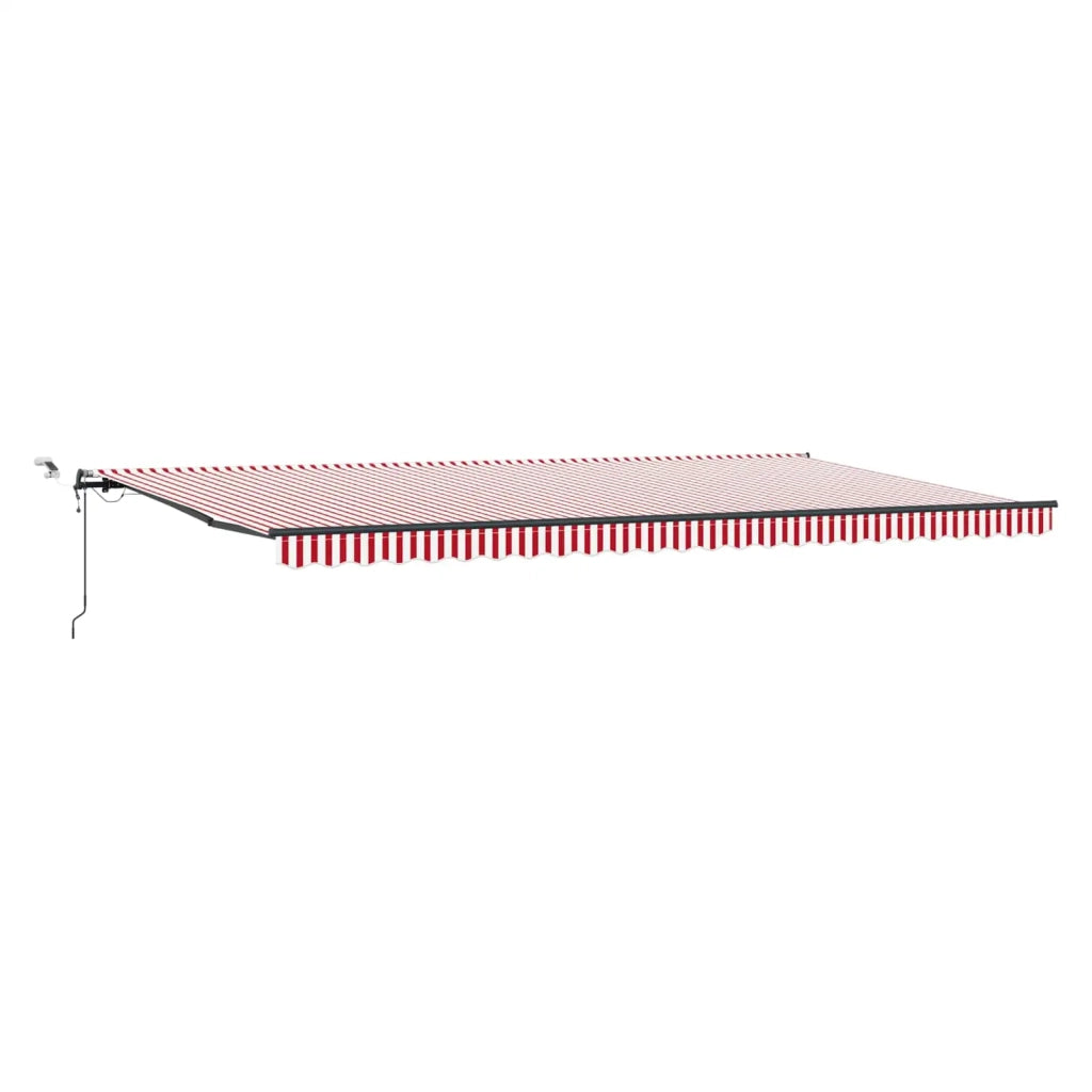 Tessuto per Tenda con Rosso e Bianco 600 × 300 cm Poliestere 3331612