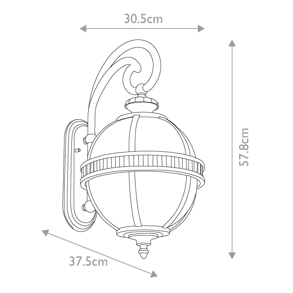 Applique esterna parete bronzo E14 3x40W Halleron Kichler