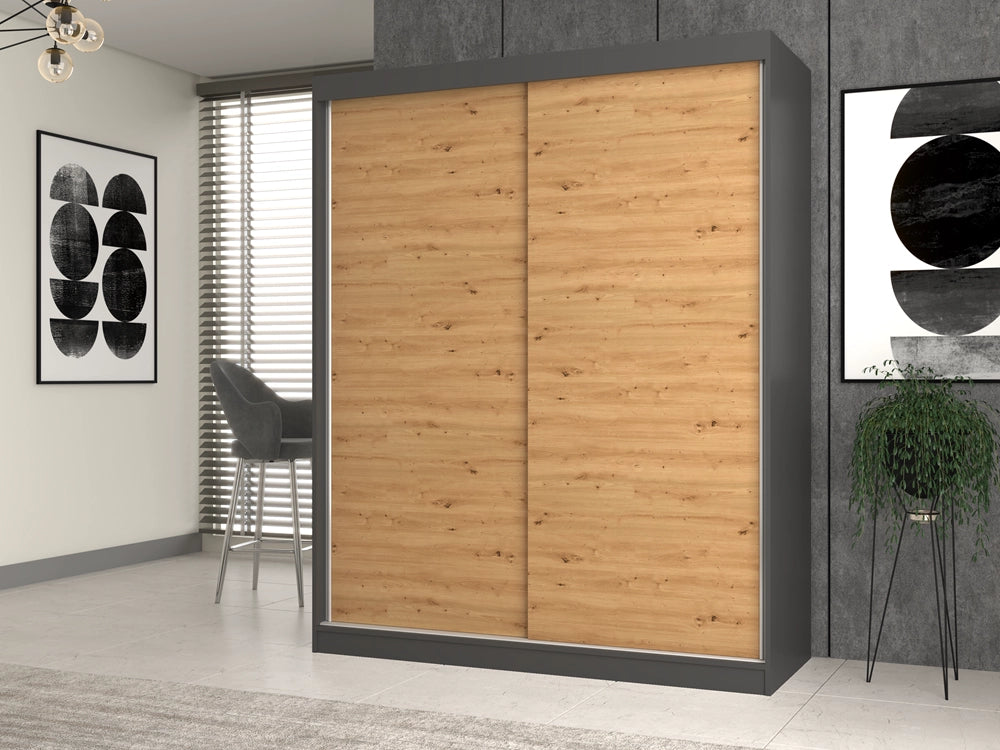 Armadio IGA 160/B antracite artisan guardaroba