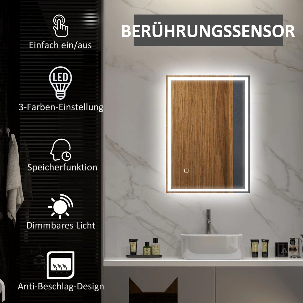 Specchio da Bagno con LED ¨C Minimal ¨C Bianco