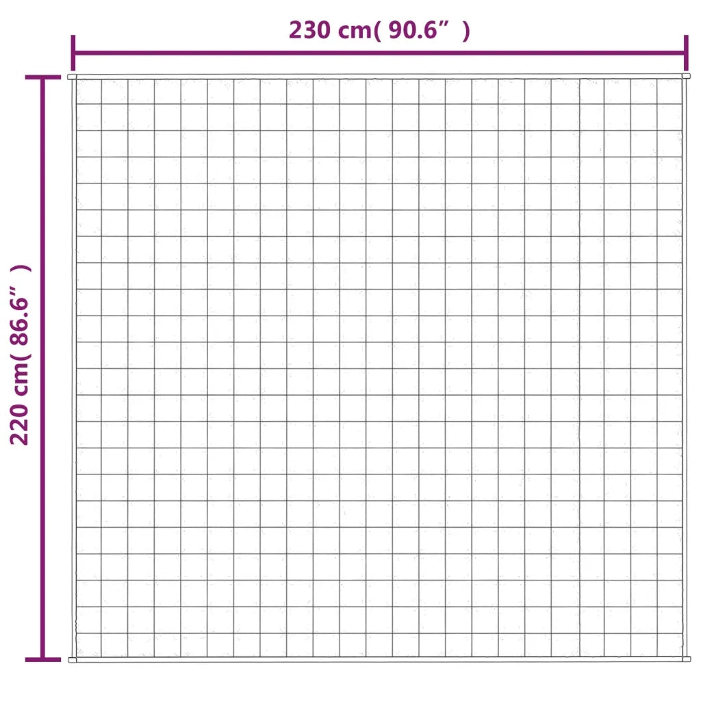 Coperta Ponderata Grigia 220x230 cm 15 kg Tessuto 3154845