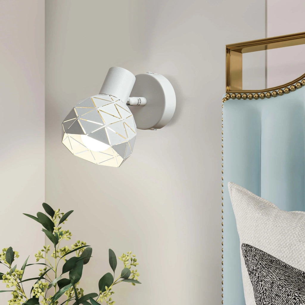 Applique Reus bianca orientabile 1xE14 Light Prestige