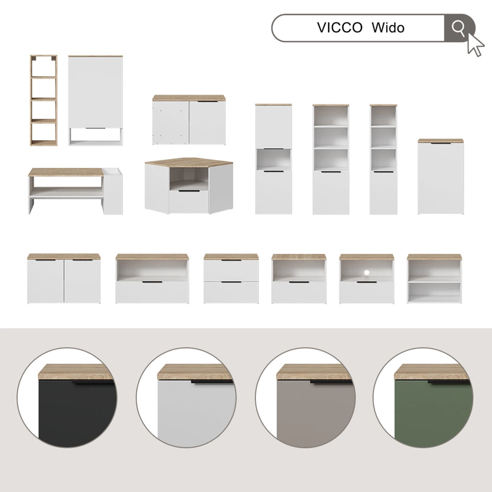 Vicco Credenza Antracite 60 x 50 cm con 2 cassetti
