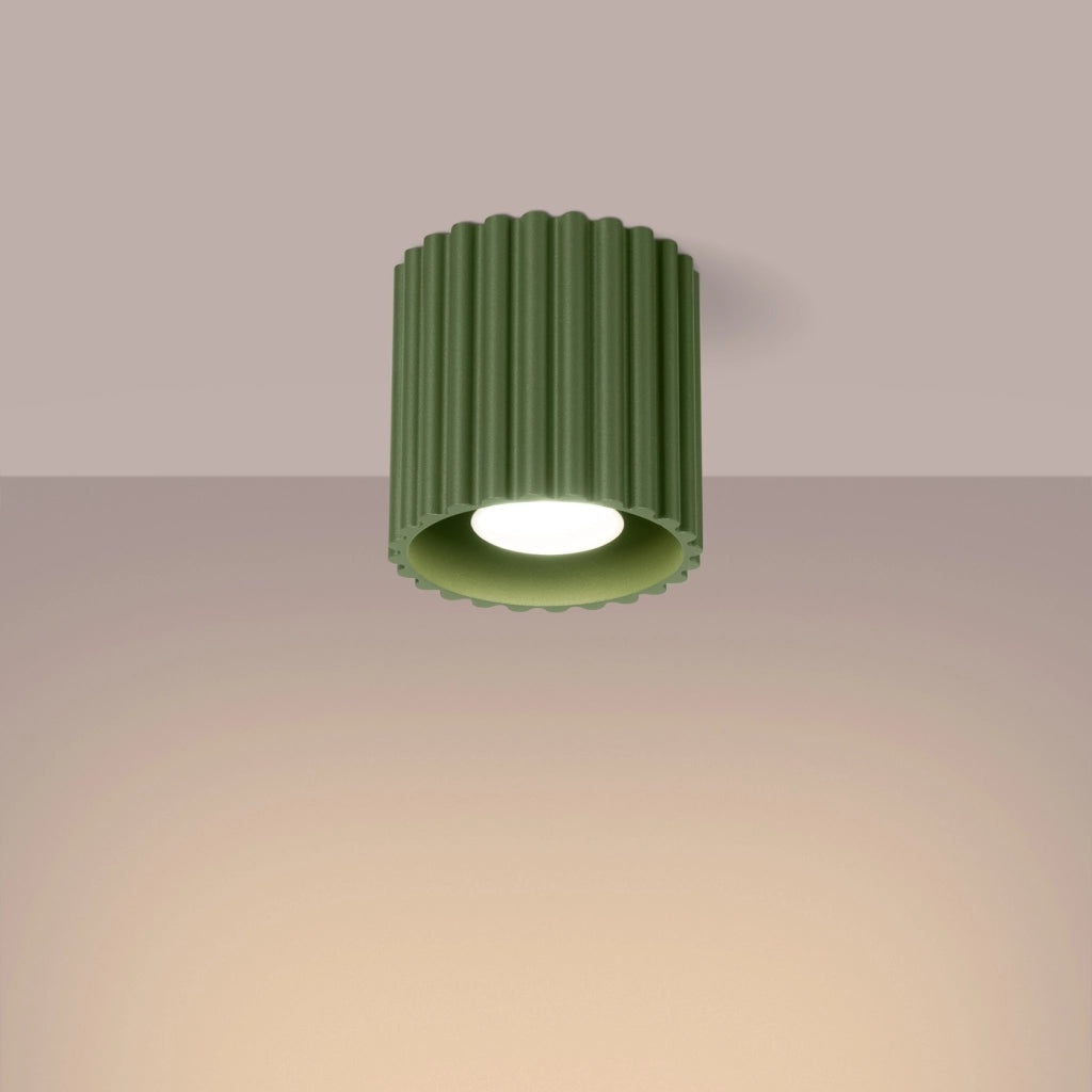Lampada da soffitto AURA 1 verde oliva GU10