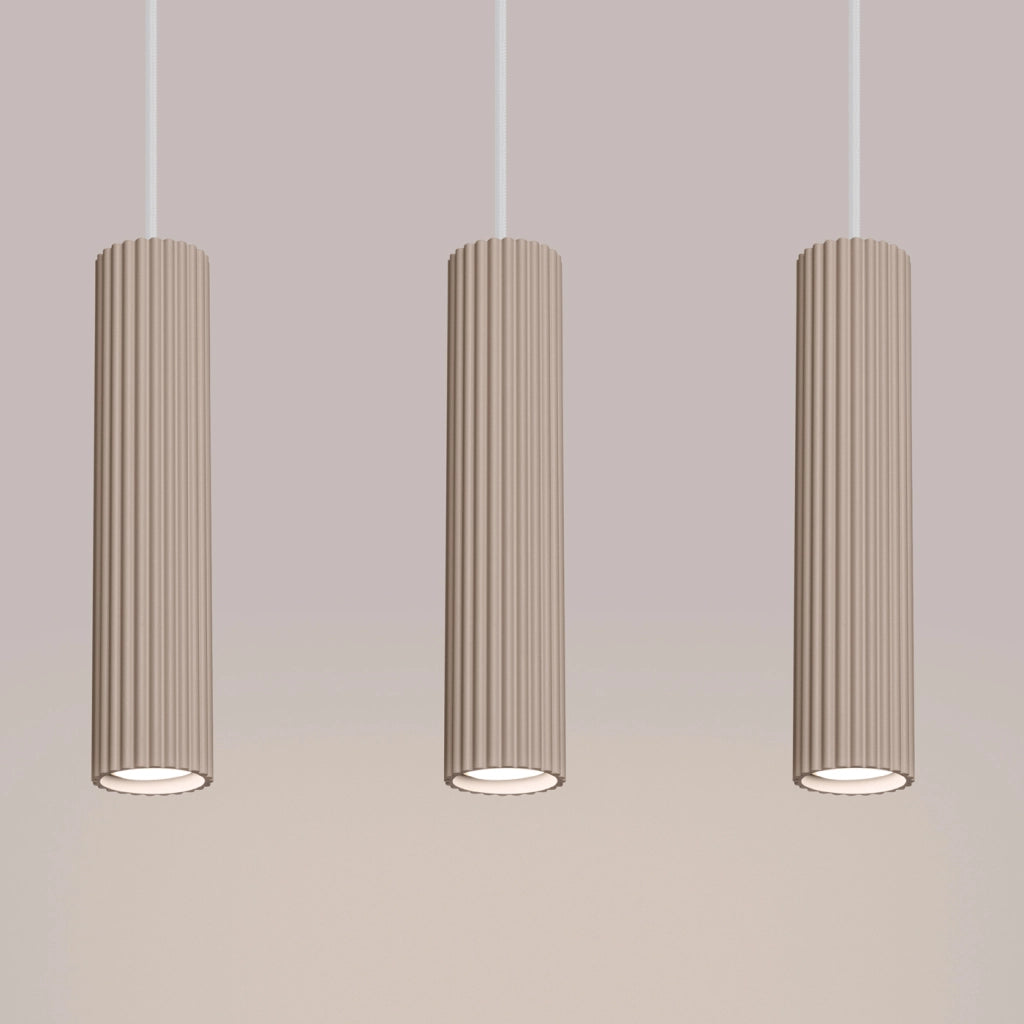 Lampada a sospensione KARBON 3L taupe