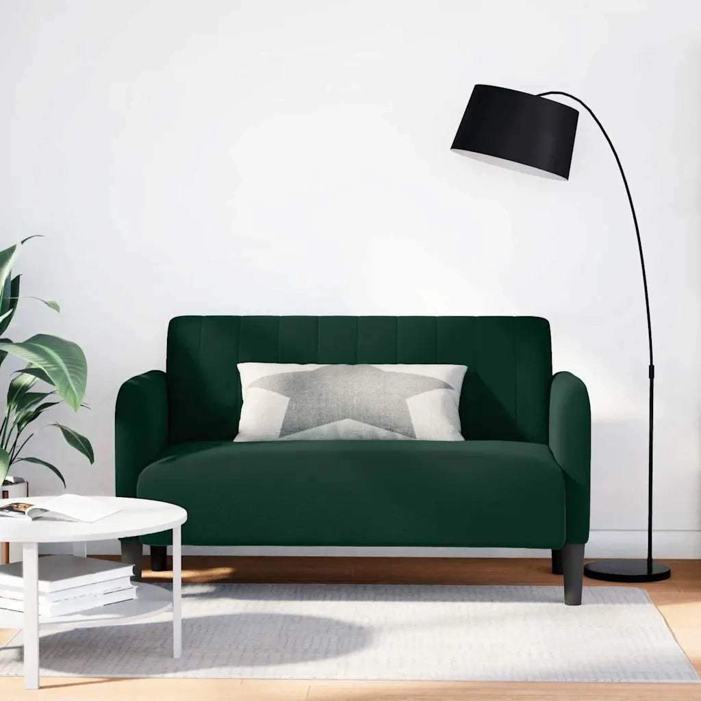 Divano Divanetto-Sofa Verde Scuro 109 cm Velluto