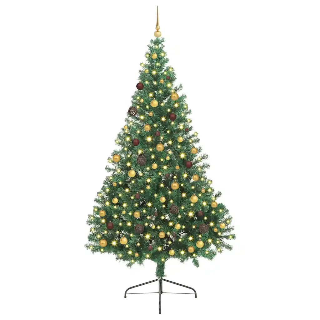 Albero di Natale artificiale con luci integrate Verde 240 cm 3397034