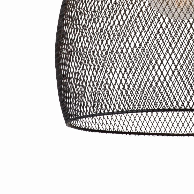 Lampada a sospensione Lucide Mesh Ø28 nera E27 60W