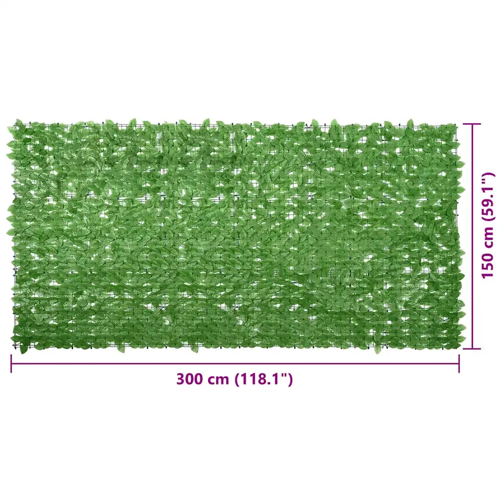 Schermo da balcone | Paravento da Balcone con Foglie Verdi 300x150 cm