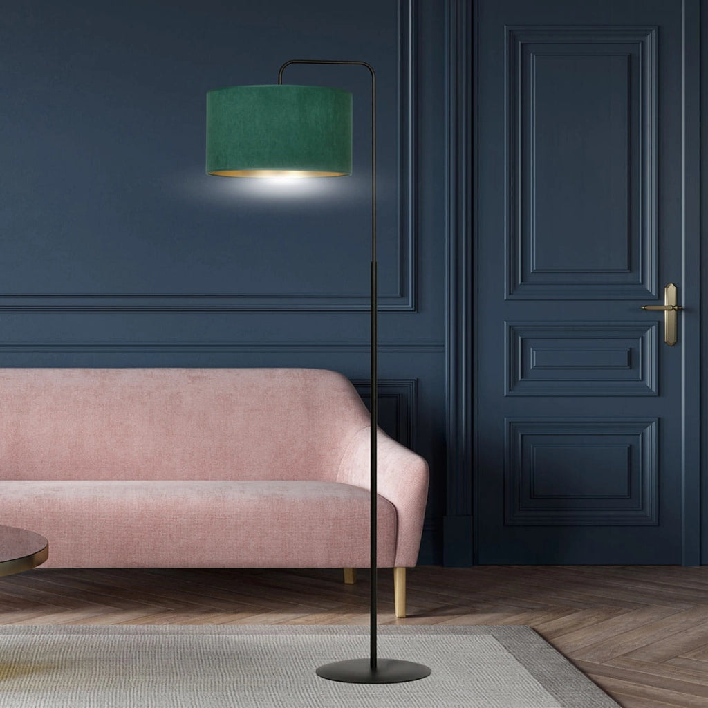 Lampada da terra Emibig Hilde verde nero oro E27 150 cm