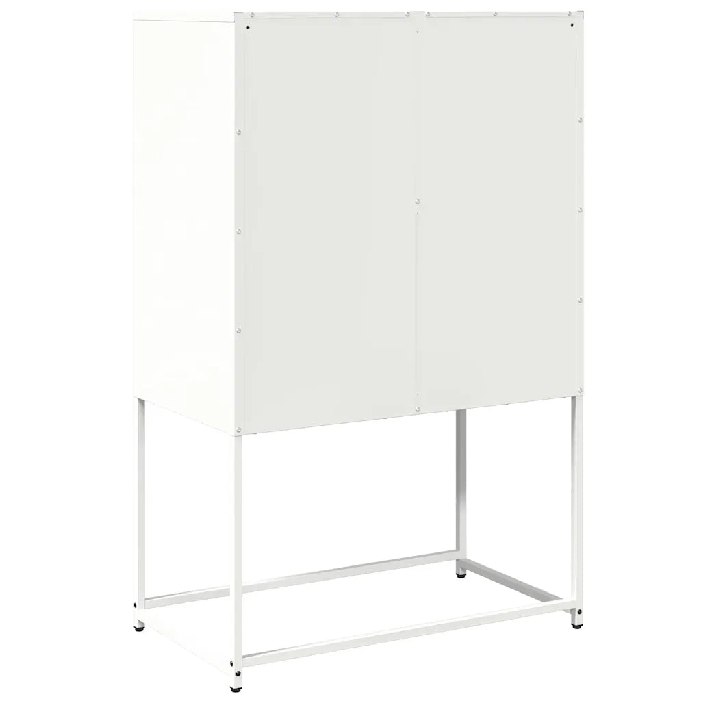 Credenza Bianca 68x39x107 cm in Acciaio 853379
